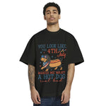 You Look Like 4th of July Hot Dog Retro T-Shirt - Funny Independence Day Sweatshirt Hoodie
