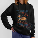 You Look Like 4th of July Hot Dog Retro T-Shirt - Funny Independence Day Sweatshirt Hoodie