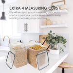 Vtopmart_Large_Food_Storage_Containers_5.2L_/_176oz,_4_Pieces_BPA_Free_Plastic_Airtight_Canisters_for_Flour,_Sugar,_Baking_Supplies,_Rice_with_Lids,_4_Measuring_Cups_and_24_Labels,_Black_Kitchen_Set_Utensils