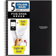Five_Star_Spiral_Notebook_+_Study_App,_5_Subject,_College_Ruled_Paper,_Fights_Ink_Bleed,_Water_Resistant_Cover,_8-1/2