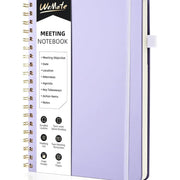 WEMATE_Simplified_Meeting_Notebook_for_Work_with_Action_Items_200_Pages,_Office_Supplies_for_Project_Planner,_PU_Leather_Hardcover_Meeting_Notes_Notebook_for_Work,_B5_(10