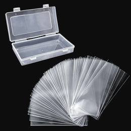 100_Pack_Paper_Money_Holders_with_Plastic_Storage_Case,_Clear_Thicken_Paper_Money_Currency_Collection_Sleeves_Protector_OPP_Bag