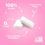 PUR_Gum_|_Aspartame_Free_Chewing_Gum_|_100%_Xylitol_|_Natural_Bubblegum_Flavored_Gum,_55_Pieces_(Pack_of_1)
