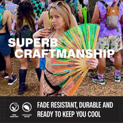 SoJourner_Bags_Rave_Fan_-_Large_Folding_Fan_-_Clack_Fan_Hand_for_Raves,_Halloween,_Burlesque,_Rainbow_Outfits_for_Women_&_Festival_Accessories