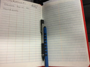 Elan_Publishing_Company_E64-8x4_Field_Surveying_Book_4_⅝_x_7_¼,_Bright_Orange_Cover