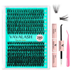 VAVALASH_DIY_Lash_Extension_Kit_with_280_Clusters_of_Individual_Lashes_-_30D_and_40D,_0.07D_-_10-16mm_Mixture_-_Lash_Clusters,_Lash_Bond,_Seal_and_Lash_Tweezer_for_Eyelash_Extensions_at_Home_-_Makeup