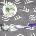 S&T_INC._Baby_Splat_Mat_for_Under_High_Chair,_Water_Resistant_Floor_Mat,_42_Inches_by_42_Inches,_Grey_Scatter