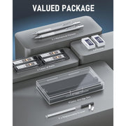 Nicpro_2_PCS_Mechanical_Pencil_0.5mm_&_0.7_mm_with_Case,_MP1000_Metal_Artist_Pencil_Set_with_4_Tubes_HB_Lead_Refills,_2_Erasers,_9_Eraser_Refills_For_Art_Writing_Drafting,_Drawing,_Sketch