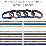 QEERBSIN_Bible_Verses_Bracelets_Motivational_Christian_Rubber_Bracelets_Faith_Hope_Wristbands_Bracelets_for_Men_Women_Teens