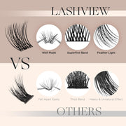 LASHVIEW_Lash_Clusters,_144_Pcs_Cluster_Lashes,_DIY_Cluster_Eyelash_Extensions_Mega_Volume_Reusable_Individual_Lashes_Cluster_Volume_Look_Super_Thin_Band_&_Soft(Volume,C-10-16mix)_Lightweight_Makeup_Salon_Cosmetic_Eyelashes_Extensions
