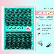 VAVALASH_DIY_Lash_Extension_Kit_with_280_Clusters_of_Individual_Lashes_-_30D_and_40D,_0.07D_-_10-16mm_Mixture_-_Lash_Clusters,_Lash_Bond,_Seal_and_Lash_Tweezer_for_Eyelash_Extensions_at_Home_-_Makeup