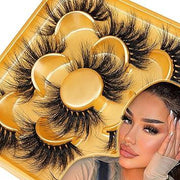 Focipeysa_Dramatic_Eyelashes_Fluffy_Faux_Mink_Lashes_22mm_Long_False_Eyelashes_D_Curl_Eyelashes_that_Look_Like_Extension_5_Pairs_Pack