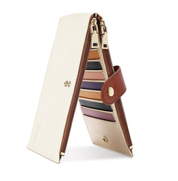 Travelambo_Womens_Wallet_Slim_RFID_Blocking_Bifold_Credit_Card_Holder_Wallet_with_16_Card_Slots,_2_Zippered_Pockets