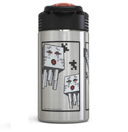 Zak_Designs_Minecraft_-_Stainless_Steel_Water_Bottle_with_One_Hand_Operation_Action_Lid_and_Built-in_Carrying_Loop,_with_Straw_Spout_is_Perfect_for_Kids_(15.5_oz,_18/8,_BPA-Free)_Drinkware_Cup_Tumbler_Portable_Bottled_Washable_Reusable_Mug_Flasks