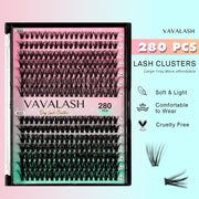 VAVALASH_DIY_Lash_Extensions_Kit_Individual_Cluster_Lashes_Kit_with_280_Lash_Clusters_30D+40D-0.07-D-10-16Mix,_Lash_Bond_and_Seal,_Lash_Applicator_for_DIY_Eyelash_Extensions_at_Home_Makeup_Eyelashes_Extensions_Cosmetic_Salon