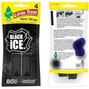 LITTLE_TREES_Car_Air_Freshener,_Vent_Wrap_Provides_Long-Lasting_Scent,_Slip_on_Vent_Blade._Black_Ice,_16_Air_Fresheners,_4_Count_(Pack_of_4)