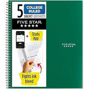 Five_Star_Spiral_Notebook_+_Study_App,_5_Subject,_College_Ruled_Paper,_Fights_Ink_Bleed,_Water_Resistant_Cover,_8-1/2