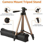 50-inch_Lightweight_Camera_Mount_Tripod_Stand_With_Bag,_Black/Brown