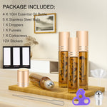 PrettyCare_Essential_oil_Roller_Bottles_for_Oils_10ml_Glass_Amber_Perfume_Bottles_Empty_with_Extra_Roller_Balls,_Opener,_Funnel,_Pipette,_Labels
