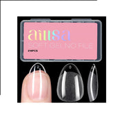 AILLSA_Short_Almond_Nail_Tips_Soft_Gel_Pre-Shaped_Acrylic_Nail_Tips_Half_Matte_Full_Cover_Nail_Tips_Clear_Gelly_Press_on_Flase_Nail_Tips_for_Extension_Nail_Manicure_Home_DIY_216PCS_12Sizes