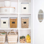 Vtopmart_Large_Food_Storage_Containers_5.2L_/_176oz,_4_Pieces_BPA_Free_Plastic_Airtight_Canisters_for_Flour,_Sugar,_Baking_Supplies,_Rice_with_Lids,_4_Measuring_Cups_and_24_Labels,_Black_Kitchen_Set_Utensils