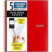 Five_Star_Spiral_Notebook_+_Study_App,_5_Subject,_College_Ruled_Paper,_Fights_Ink_Bleed,_Water_Resistant_Cover,_8-1/2