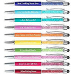 Seven_Days_of_The_Week_Pen_Describing_Mentality,Glitter_Ballpoint_Pens,Black_Ink_Medium_Point_1.0_mm_Gift_Pens,_Cute_Pens_Office_Supplies_for_Women