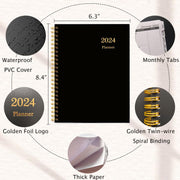 2024_Planner_-_Weekly_and_Monthly_Planner_from_January_2024_-_December_2024,_2024_Daily_Planner_Notebook_with_12_Monthly_Tabs,_Spiral_Twin-Wire_Binding,_6.3