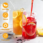4PCS_Glass_Cups_with_Bamboo_Lids_and_Straws,_16OZ_Ice_Coffee_Cup,_Drinking_Cup_set_with_Wooden_Lids,_Home_Essential_Glass_Tumblers_for_Beer,_Cocktail,_Tea_and_Latte_Clear