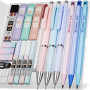 Nicpro_22PCS_Pastel_Mechanical_Pencils_Set_in_Case,_Art_Cute_Drafting_Pencil_0.5,_0.7,_0.9_mm,_2mm_Lead_Pencil_Holders_for_Sketching_Drawing_With_11_Tube_(4B_2B_HB_2H_Colors)_Lead_Refills,_3_Erasers