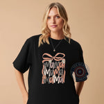 Mother's Day MAMA with Leopard Print, Bow, and Flower T-Shirt Sweatshirt Hoodie