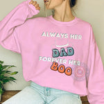 Always Her Dad Forever Her Boo Father's Day T-Shirt - Funny Ghost Hat Pattern Dad Gift Sweatshirt/Hoodie