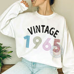 Vintage 1965 Father's Day T-Shirt - Simple and Cute Graphic Sweatshirt/Hoodie for Dad