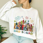 Father's Day Dad Squad Shirt - Fun Cartoon Character T-Shirt/Hoodie Gift for Dads