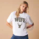 Wife Deer Mother's Day Hoodie - Deer Print T-Shirt – Perfect Gift Sweatshirt for Moms