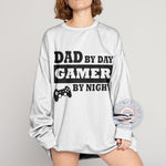 Dad By Day Gamer By Night Father's Day T-Shirt - Gaming Console Design Sweatshirt - Funny Gift Hoodie for Dads